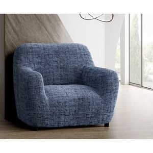 Paulato‎ by Gaico Roma 1-Seater Stretch Furniture Cover Blue New Set Of 2 Chair